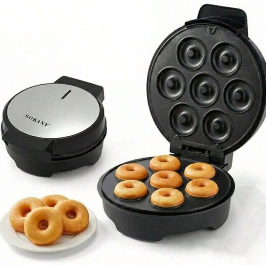 Máquina Eléctrica Antiadherente Para Mini Donas 7 Piezas - Tipo de Enchufe A USA (110-127V) - Ver 1