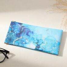 1 chiếc túi đựng kính mềm mại, di động, bằng da PU, in họa tiết mực trừu tượng, bảo vệ kính mắt thời trang, kính đọc sách và phụ kiện kính mắt dành cho nam và nữ. - Nhiều màu - Xem 15