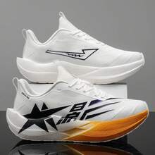 Giày chạy bộ lưới thoáng khí dành cho nam, giày thể thao chạy đường trường, marathon nhẹ, giảm sốc, giày casual chống trượt ngoài trời cho phòng tập thể dục, yoga, du lịch, đi bộ, giày cầu lông, tennis đế mềm thoải mái. - trắng - Xem 14