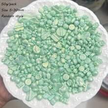 混合亚克力珠、金色珠子、棉珠、巴洛克风格珍贵珠子、手工散珠、珠宝、DIY配件 - 彩色 - 查看 10