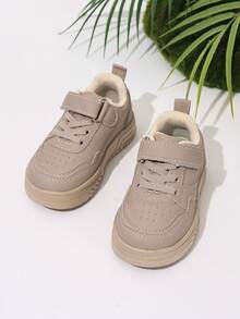 春夏新品：运动白鞋、透气休闲鞋、韩版鞋、防滑软底一脚蹬鞋（男女童款） - 卡其色 - 查看 4