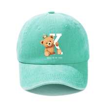 1顶女士棒球帽，可爱泰迪熊皇冠印花，饰有“BORN TO BE KING”字样，后部可调节搭扣，轻便舒适，是夏季海滩装扮的完美之选。 - KXiongYinhuaBCap - 查看 9