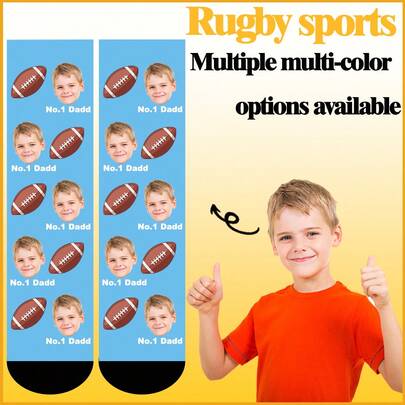 1 đôi tất in hình biểu tượng bóng đá theo yêu cầu dành cho trẻ em từ 1-16 tuổi