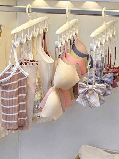 1pc 12 Hook Rotatable Hook Hanger, Underwear Sling Saves Space, Wave Drying Hanger, Multi-Functional Hanger