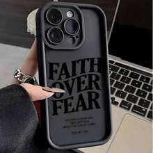 极简字母标语全包防震手机壳，防滑保护套，兼容、荣耀等手机 - 黑色 - 查看 1