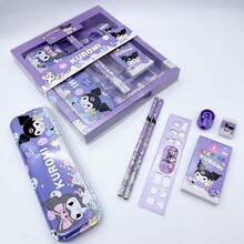 Bộ văn phòng phẩm Sanrio Kuromi 6/12 món hình Cinnamoroll và My Melody gồm bút chì, tẩy, thước kẻ, đồ dùng học tập cho học sinh, quà tặng văn phòng phẩm. - Nhiều màu - Xem 5