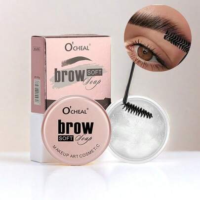 Gel de fijación para cejas incoloro, crema natural de secado rápido para realzar y dar forma a las cejas