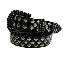 Cinturón casual de mujer con tachuelas de rhinestone, versátil y con estilo - A - Ver 5