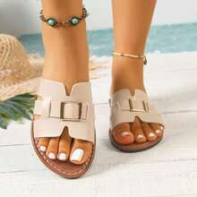 Dép lê đi biển kiểu dáng thường ngày mới năm 2026 - Màu be - Xem 2