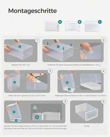 12-Grid Combination Transparent Shoe Boxes Stackable Dustproof Shoe Box Storage Compartment - View 5