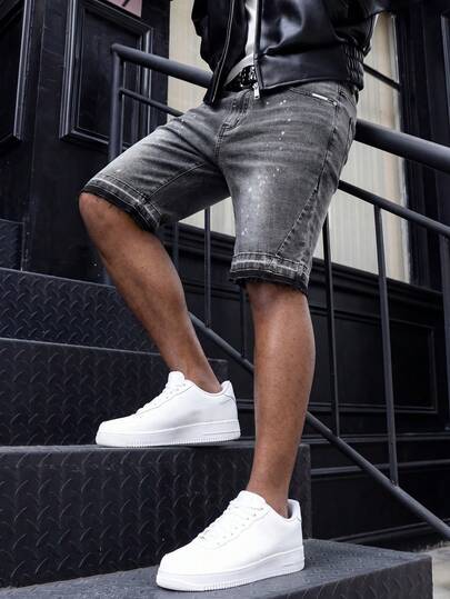 喇叭形破洞牛仔短裤、弹力紧身泼墨牛仔短裤、宽松毛边牛仔短裤、棉质中长款斜插口袋短裤、Y2K街头风百搭牛仔短裤、夏季百慕大短裤