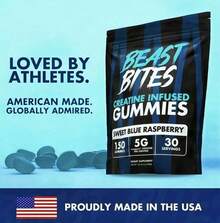 Creatine Infused Gummies - Beast Bites(Made With Creapure & NSF Certified For Sport) - Pack of 1 - 查看 5