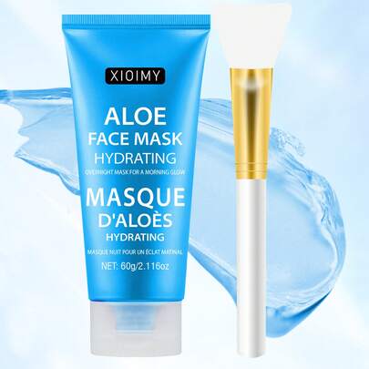 Xioimy 60克芦荟夜间撕拉式保湿面膜，高度滋养，补水丰盈肌肤，紧致提亮，适合日常使用及节日送礼。