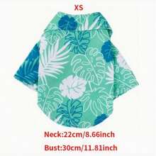 夏威夷海滩休闲狗狗衬衫 - 宠物夏季T恤 - 透气凉爽套装 - 夏威夷衬衫 - 小型犬 - 彩色 - 查看 10