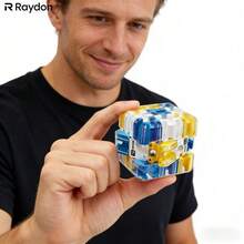 Challenging 3D Maze Cube, An Educational Brain-Training Toy For Adults, Suitable For Home Entertainment And Party Games, And An Ideal Gift For Birthdays And Christmas - màu xanh da trời - Xem 6