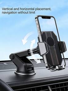 1 cái giá đỡ điện thoại gắn trên xe hơi bằng giác hút chân không, giá đỡ điện thoại đa năng gắn trên bảng điều khiển xe. - màu đen - Xem 1