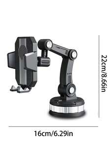 1pc 360 Degree Rotating Phone Holder - Durable ABS Material, Adjustable Arm And Clip Dashboard Mount Suitable For Cars, Trucks, Construction Vehicles - 360-degree Rotating Phone Holder - View 10