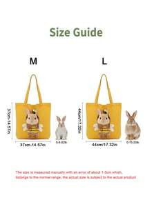 1pc Rabbit Backpack, Portable Rabbit Crossbody Bag, Small Dog Shoulder Bag, Rabbit Supplies, Small Pet Carrier, Dog Backpack, Rabbit Accessories - View 2
