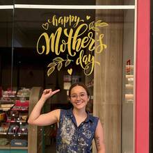 BRUP 1/3张 母亲节快乐 美人鱼妈妈和宝宝 窗贴 - 双面静电窗贴 - 彩色 - 查看 11