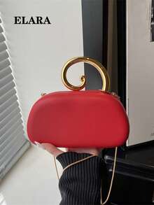 时尚百搭晚宴包 - 紅色 - 查看 2