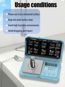Portable Pocket Scale, Max Capacity 200g. High-Definition Digital Screen Ideal For Weighing Gold, Jewelry, Precious Stones, Ounces And Grains. LCD Display, Battery Powered (Battery Not Included). - Multicolor - View 7