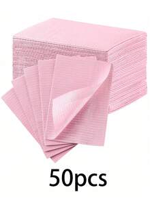 125pcs Disposable Nail Pads, Foldable Nail Papers, Towels, Suitable For Table, Acrylic Practice Bed Sheet, 3-Layer Nail Art Desk Mat, Cleaning Pad For Salon Manicure Tattoo, Pink Nail Accessories - Multicolor - View 17