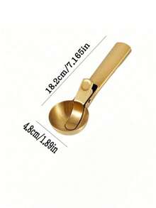 1 cái muỗng múc kem bằng thép không gỉ có cần gạt, dụng cụ tạo viên kem, muỗng múc dưa hấu, muỗng đào, muỗng tạo viên kem sorbet, dụng cụ làm món tráng miệng, muỗng dưa hấu, dao khắc trái cây, muỗng múc kem. - Xem 3