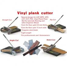 Cortador de piso de vinilo rígido de 33 cm corta SPC/LVP/LVT/WPC hasta 9 5 mm; sin grietas! Hoja móvil para esquinas irregulares atascos de puertas etc. - Ahorra un 30% de tiempo. Perfecto para - como en la foto - Ver 3