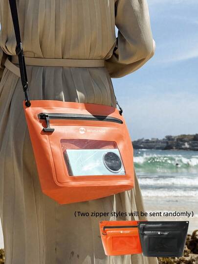 1 pieza Bolsa impermeable portátil y ligera, de uso dual como bolso de mano o de hombro, para natación, rafting, viajes, bolsa impermeable de alta calidad con diseño de cremallera hermética (se enviarán al azar 2 estilos de cremallera)