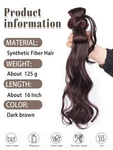 Tóc giả đuôi ngựa tết kiểu Trung Quốc mới dành cho nữ, có kẹp búi tóc, nhẹ nhàng và thanh lịch, phong cách cổ điển nhẹ nhàng, tóc giả tết tổng hợp. - Nhiều màu - Xem 4