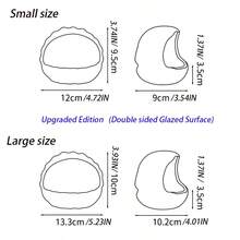 1pc Small Pet Supplies Hamster Ceramic Shell-Shaped Small Pet Nest, Impact-Resistant Golden Hamster Landscape Nest, Summer Cooling Bedroom Nest, Ceramic Material, Extra Large Space, Suitable For Hamsters And Other Small Pets - Light Blue L - View 7