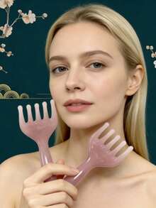 1PC Handheld Scalp Massager, Portable Head SPA Massage Tool, Gua Sha Scraping Massager For Deep Relaxation, Lymphatic Drainage, Cellulite Reduction, Back Massage, Ideal Gift For Girlfriend, Mom, Best Friends, Perfect For Back To School, Travel Essentials, Home & Daily SPA Use - Massage Comb - View 2