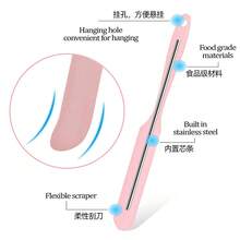 Muỗng vét hũ silicon, muỗng chịu nhiệt vét kem, bơ đậu phộng, muỗng trộn bột, muỗng chống dính dùng cho bánh mì, máy xay sinh tố, dụng cụ nhà bếp dài. - Nhiều màu - Xem 1