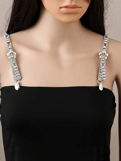 2 piezas Collar de cadena ajustable con flor hueca, adecuado para que las mujeres lo combinen con vestidos o ropa formal