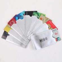 12/18/24/36Pcs Fundas para tarjetas con bloqueo RFID, portadores de papel de aluminio anti-escaneo y anti-deslizamiento, fundas para billetera y pasaporte con protección de bloqueo NFC, fundas de para tarjetas e identificaciones - Multicolor - Ver 10
