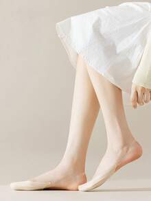 4双女士细带低帮隐形半掌乐福鞋袜，适合高跟鞋 - 彩色 - 查看 5