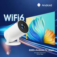 TUOGTCI Proyector F300, Android 11 nativo, HD 720P, compatible con 4K, rotación de 180°, lente de enfoque ajustable, cine en casa portátil, adecuado para TV Stick, USB, smartphone, aplicable para visualización, juegos, presentaciones - Ver 11