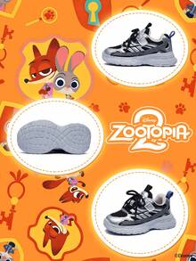 Disney 1 đôi giày thể thao trẻ em phiên bản hợp tác Zootopia, thích hợp cho cả đi hàng ngày và hoạt động ngoài trời, thoải mái, chống trơn trượt, thoáng khí (Giày thể thao trẻ em, Giày trẻ em, Giày bé gái) - màu đen - Xem 4