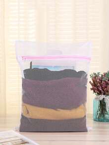 1 Set Of Exquisite Mesh Laundry Bags - Home Laundry Bags With Zippers, Suitable For Storing Clothes, Socks, Bras And Underwear, A Storage Bag For Household And Travel Clothing Organization - Multicolor - View 4