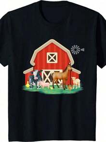 T-Shirt With Flag Pattern And Chevrolet Logo - 黑色 - 查看 1