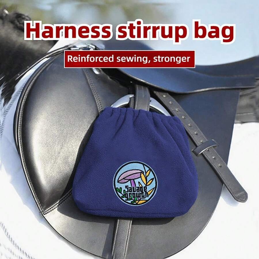 Bolsa de armazenamento para equipamentos de equitação em veludo poliéster reforçado de alta resistência - Organizador durável e protetor para equipamentos equestres, adequado para selas e freios, design robusto com costura reforçada, tecido de alta qualidade, estável e durável, ideal para profissionais da equitação.