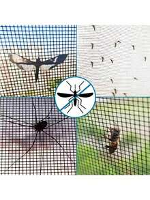 1pc Black Lace Curtain With Black Trim, All-Season Mosquito-Proof For Living Room & Bedroom, Self-Adhesive Reusable Mosquito Net, Elegant Minimalist Design, Breathable Sheer Fabric, Washable, Handmade Home Decor - A - View 8