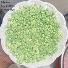 混合亚克力珠、金色珠子、棉珠、巴洛克风格珍贵珠子、手工散珠、珠宝、DIY配件 - 彩色 - 查看 21