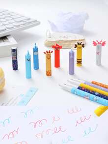 8 piezas Juego de bolígrafos borrables, estilos aleatorios, diseño fijo, artículos de oficina, herramientas de escritura, recargables, punta de 0.5 mm, nuevo diseño, regalo de vacaciones y cumpleaños - Conjuntos - Ver 10
