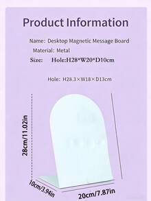 1pc Magnetic Arch Memo Board, Creative Cute Memo Holder, Magnetic Arch Message Board, Creative Gift For Office, Student, Home Use - Message Board - View 11