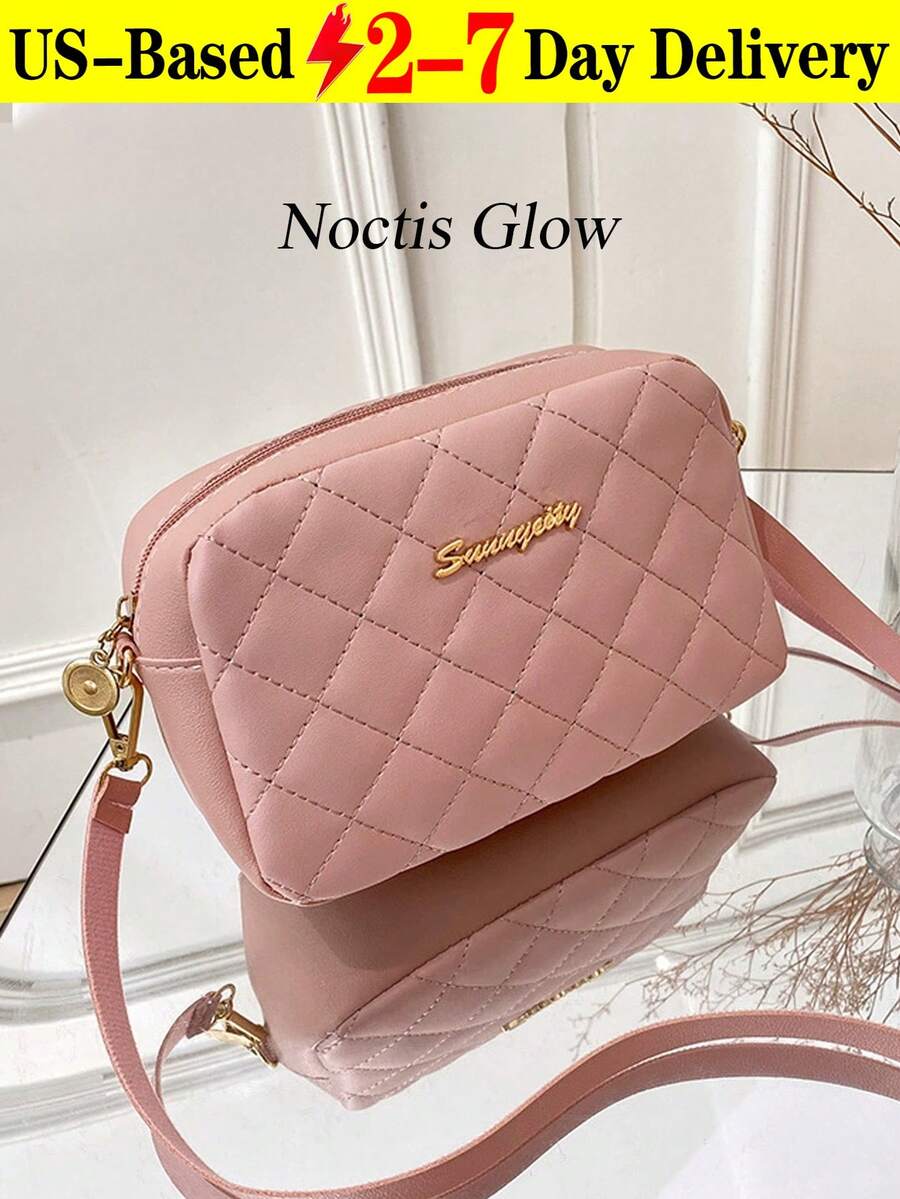 Women's Quilted Crossbody Bag Stylish Compact Handbag Fashion Shoulder Bag With Top Handle Embroidered Camera Bag New Style Single-Strap Diamond-Quilted Bag Can Be Used As Valentine's Day, Thanksgiving, Halloween,Christmas Gift. - Nhiều màu - Xem 1
