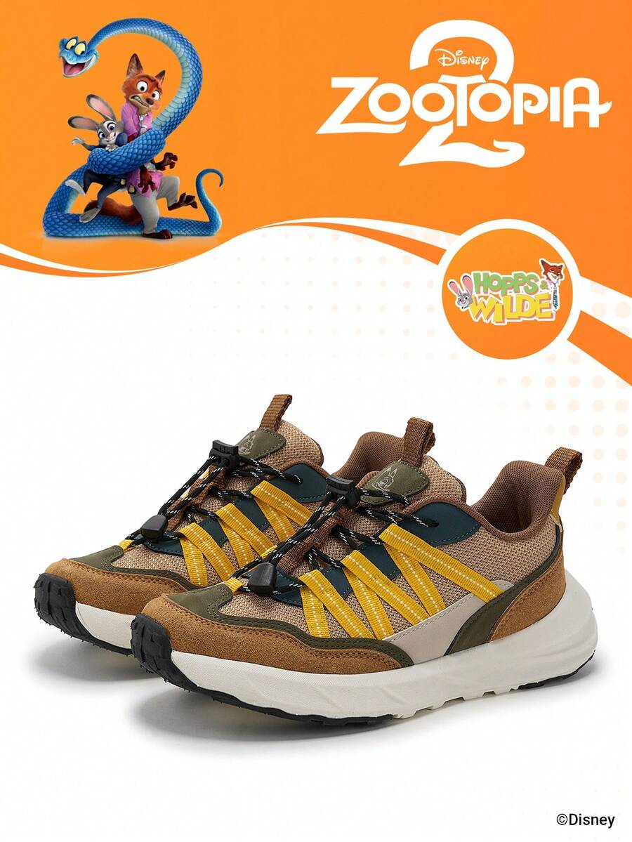 Disney 与《疯狂动物城2》正版联名 | 一双儿童运动鞋,适合日常和假日户外穿着,舒适贴合双脚,防滑、耐磨、透气(儿童运动鞋、童鞋、女童鞋) - 卡其色 - 查看 1