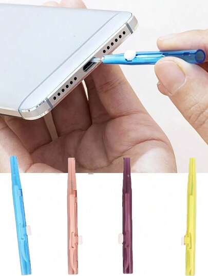 Smartphone Charging Port Cleaning Kit, Phone Tablet Earphone Cleaning Tools, Anti-Clogging Mini Brush Heads And Double-Sided Hooks Design, Suitable For Smartphones, Tablets, Earphones And Charging Ports, Compact Device Maintenance Set