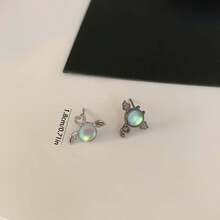 1 Pair Asymmetric Angel & Devil Couple Earrings, New Arrival Niche Design Creative Earrings - Silver - View 2