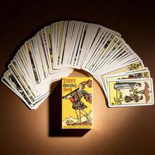 1909年原版塔罗牌 | 经典78张莱德-韦特塔罗牌 | 正宗复古塔罗牌，用于占卜、塔罗学习和灵性指导 | 初学者和塔罗牌读者的必备工具 - 黃色 - 查看 5